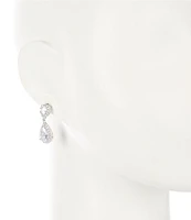 Cezanne CZ Stone Oval Drop Earrings