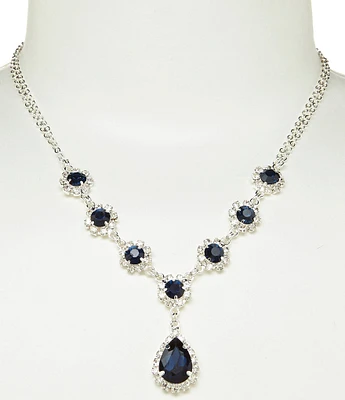 Cezanne Crystal Daisy Rhinestone Short Pendant Necklace