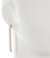 Cezanne Delicate Pearl Cab Linear Earrings