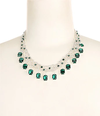 Cezanne Emerald Green Drop Statement Necklace