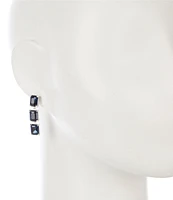 Cezanne Montana Square Stone Linear Earrings