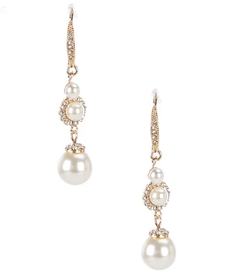 Cezanne Pearl Dainty Linear Earrings