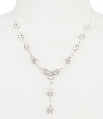 Cezanne Rhinestone Crystal Teardrop Y-Necklace