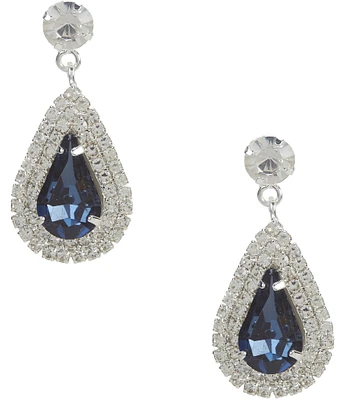 Cezanne Sapphire Blue Teardrop Drop Earrings