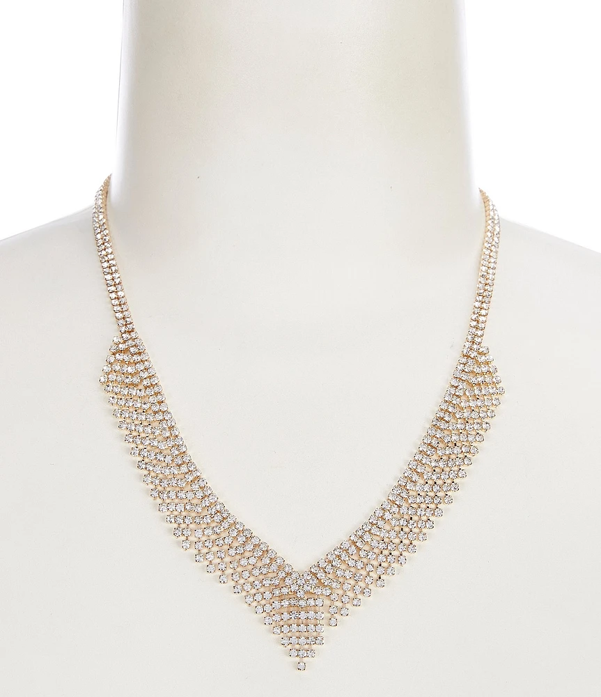 Cezanne Small Crystal Fringe Collar Necklace