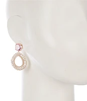 Cezanne Stone CZ Bottom Drop Earrings
