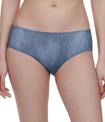 Chantelle Blue Denim Print Soft Stretch Hipster Panty