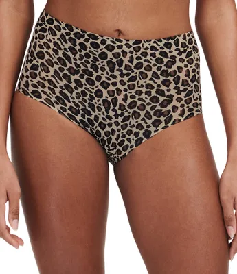 Chantelle Leopard Print Soft Stretch High Waisted Brief Panty