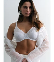 Chantelle Norah Floral Stretch Lace Full Coverage T-Shirt Seamless Bra