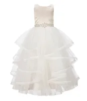 Chantilly Place Big Girls 7-16 Satin/Mesh Cascading Ball Gown