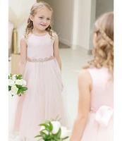 Chantilly Place Little Girls 2T-6X Satin/Mesh Ball Gown