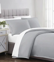 Charisma 310-Thread Count Cotton Classic Solid Duvet Cover Mini Set