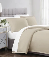 Charisma 310-Thread Count Cotton Classic Solid Duvet Cover Mini Set