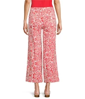 Charlie B. Abstract Print Cropped Flare Leg Pants