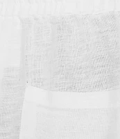 Charlie B. Coordinating Linen Eyelet Embroidered Mid Rise Drawstring Pull-On Pants