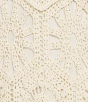 Charlie B. Crochet V-Neck Sleeveless Maxi Sheath Dress