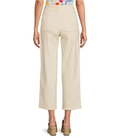 Charlie B. Mid Rise Cropped Straight-Leg Pants