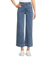 Charlie B. Stretch Denim Mid Rise Flare Leg Jeans