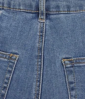 Charlie B. Stretch Denim Mid Rise Flare Leg Jeans