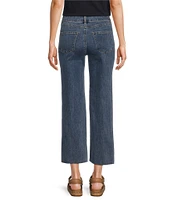Charlie B. Stretch Denim Mid Rise Wide-Leg Jeans