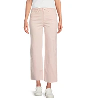 Charlie B. Stretch Twill Mid Rise Wide Leg Cropped Pants