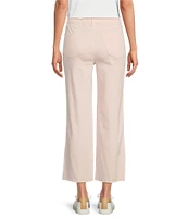 Charlie B. Stretch Twill Mid Rise Wide Leg Cropped Pants