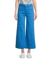 Charlie B. Twill Mid Rise Flat Front Flare Leg Pants