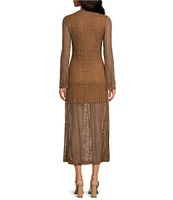 Chelsea & Violet Adalyn Lace Tie Front V-Neck Maxi Dress