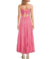 Chelsea & Violet Alyssa Sweetheart Neckline Sleeveless Cotton Slub Maxi Dress