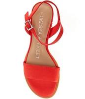 Chelsea & Violet Astrid Nubuck Suede Banded Sandals