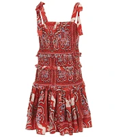 Chelsea & Violet Big Girls Bandana Print Sleeveless Drop Waist Dress