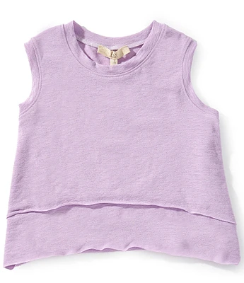 Chelsea & Violet Big Girls 7-16 Crew Neck Sleeveless Terry Knit Top