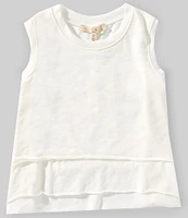 Chelsea & Violet Big Girls 7-16 Crew Neck Sleeveless Terry Knit Top