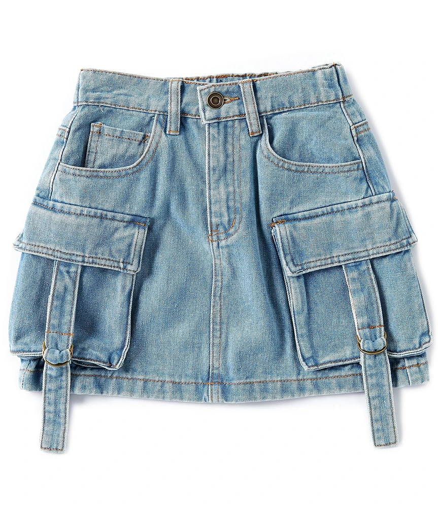 Chelsea & Violet Big Girls 7-16 Denim Cargo Mini Skirt