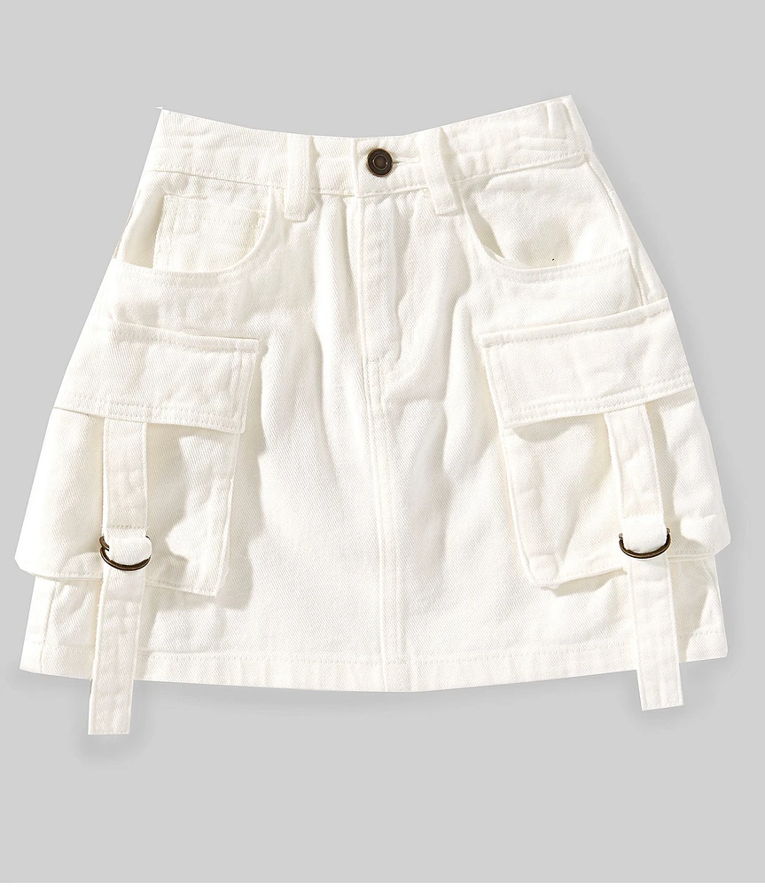 Chelsea & Violet Big Girls 7-16 Denim Cargo Mini Skirt