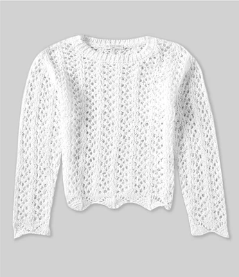 Chelsea & Violet Big Girls 7-16 Long-Sleeve Crochet Top