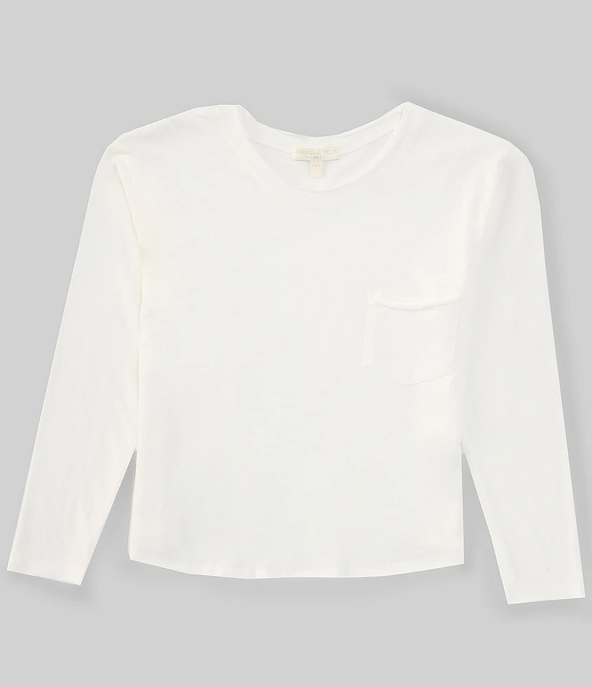 Chelsea & Violet Big Girls Long Sleeve Pocket T-Shirt