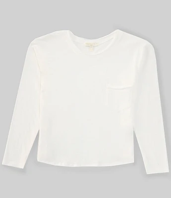 Chelsea & Violet Big Girls Long Sleeve Pocket T-Shirt