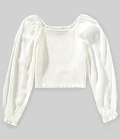 Chelsea & Violet Big Girls 7-16 Long Sleeve Smocked Top