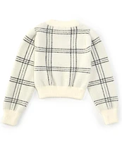 Chelsea & Violet Big Girls 7-16 Plaid Mock Neck Eyelash Sweater