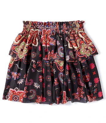 Chelsea & Violet Big Girls 7-16 Printed Tiered Mini Skirt