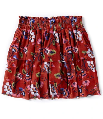 Chelsea & Violet Big Girls 7-16 Floral Printed Tiered Mini Skirt