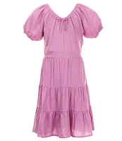 Chelsea & Violet Big Girls 7-16 Puff Sleeve Ruffled A-Line Dress