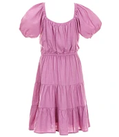 Chelsea & Violet Big Girls 7-16 Puff Sleeve Ruffled A-Line Dress