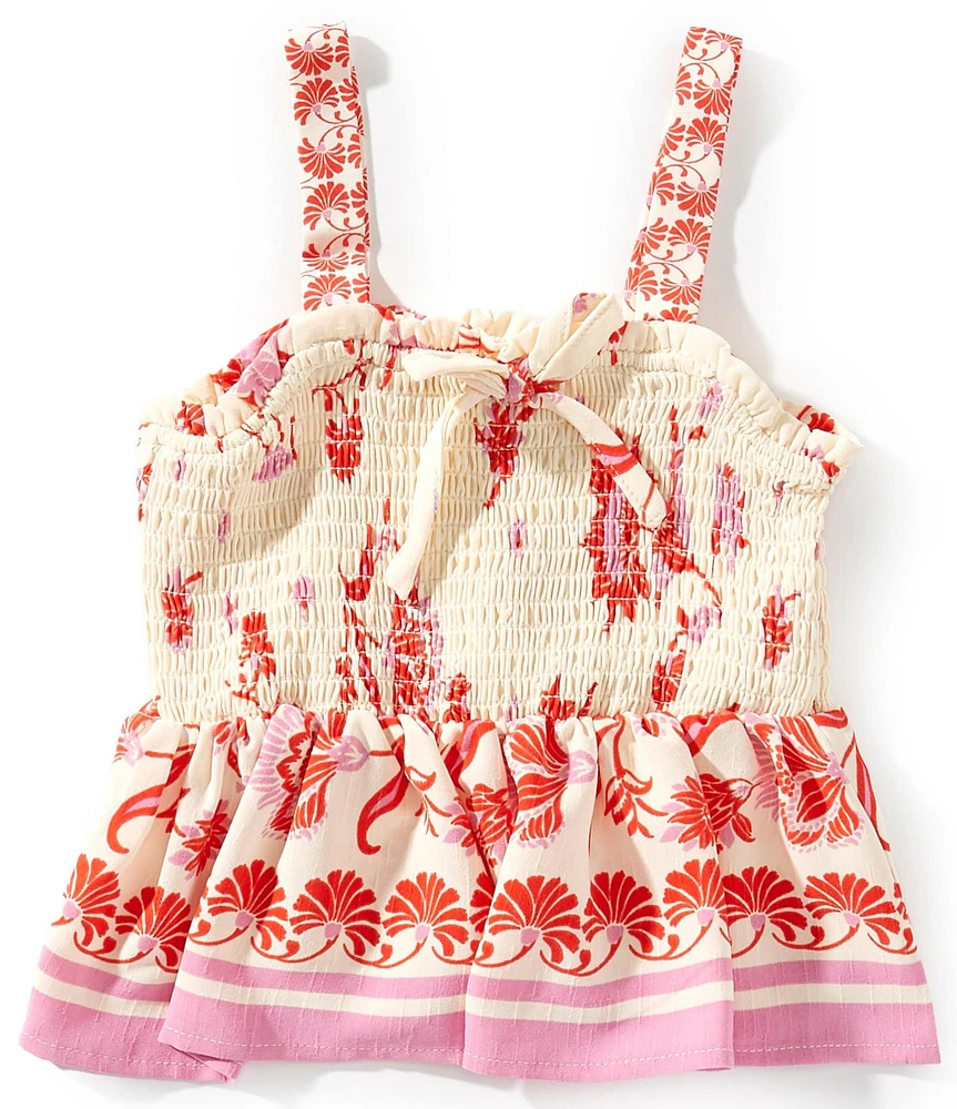 Chelsea & Violet Big Girls 7-16 Shirred Flare Tank Top