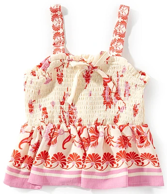 Chelsea & Violet Big Girls 7-16 Shirred Flare Tank Top