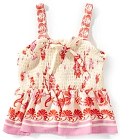 Chelsea & Violet Big Girls 7-16 Shirred Flare Tank Top