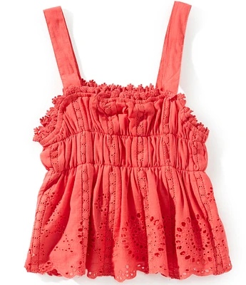 Chelsea & Violet Big Girls 7-16 Square Neck Eyelet Tank Top