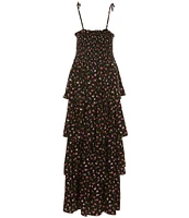 Chelsea & Violet Big Girls 7-16 Tiered Smocked Bodice Ditsy Floral Print Maxi Dress