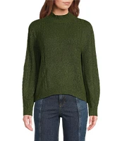 Chelsea & Violet Cameron Wool Blend Knit Mock Neck Long Sleeve Pullover Sweater